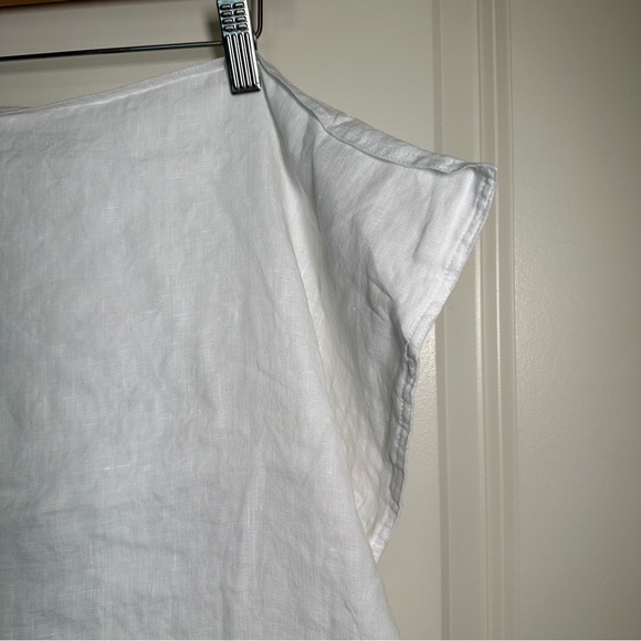 French Linen Euro Sham Pillow Cover 2 pack 26x26 White - Picture 4 of 5